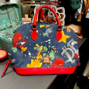 Dooney & Bourke urban style red and blue purse